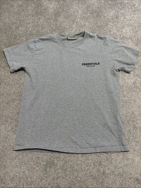 ESSENTIALS Fear of God Men’s Grey Logo Tee